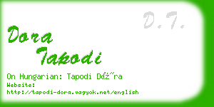 dora tapodi business card